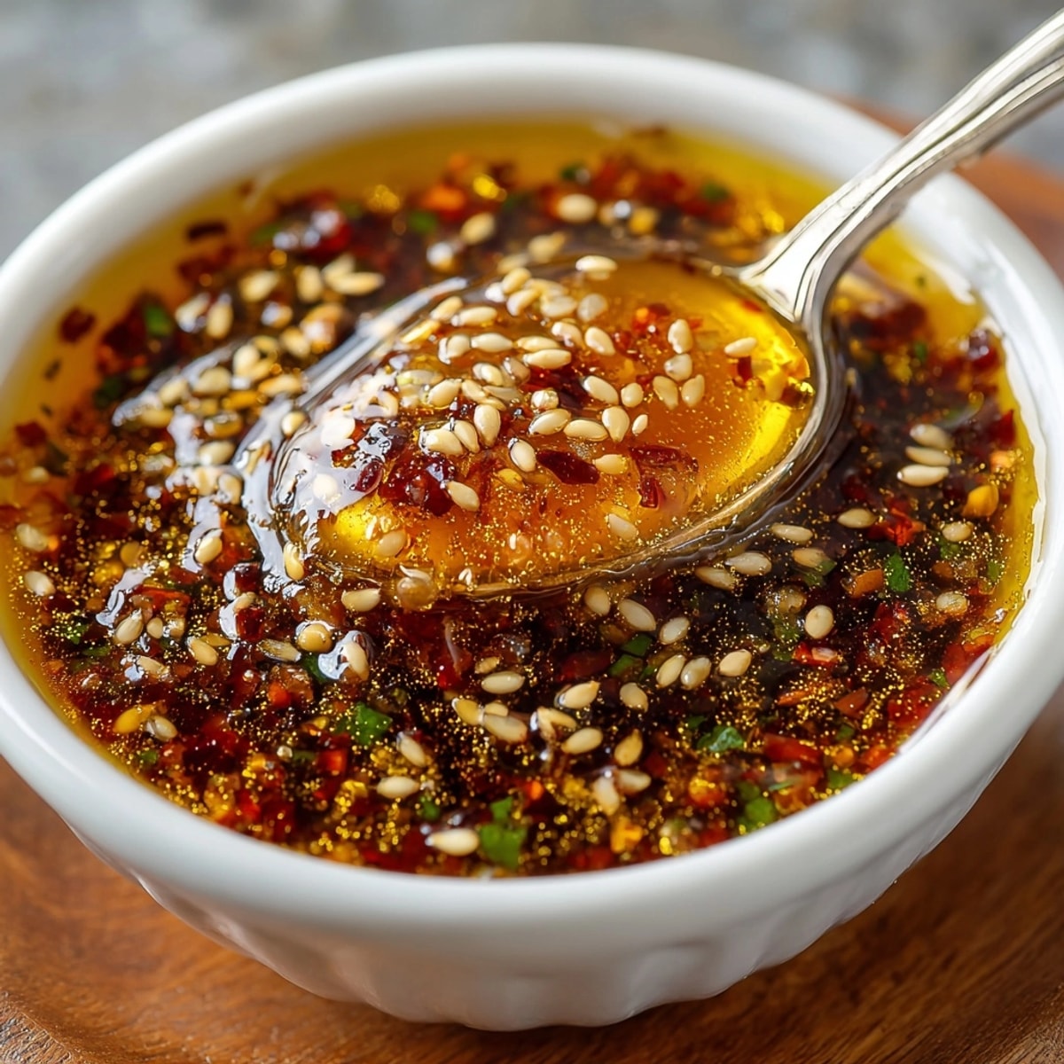 Vibrant, flavorful Ginger Sesame Dressing, ready to drizzle over fresh Asian slaw for a light meal.