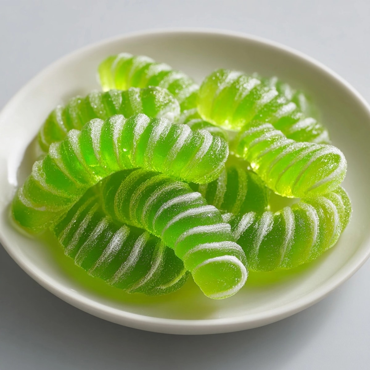 Glow-in-the-Dark Jello Worms: wiggly green treats shine creepily under a black light.