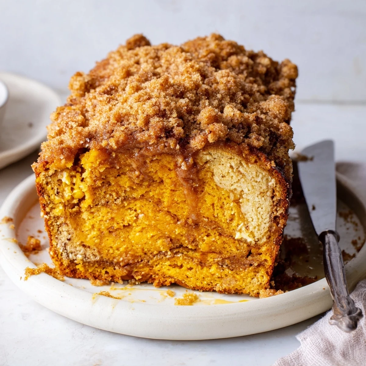 Deliciously spiced Cinnamon Sugar Pumpkin Pancake Loaf, perfect for cozy autumn breakfasts.