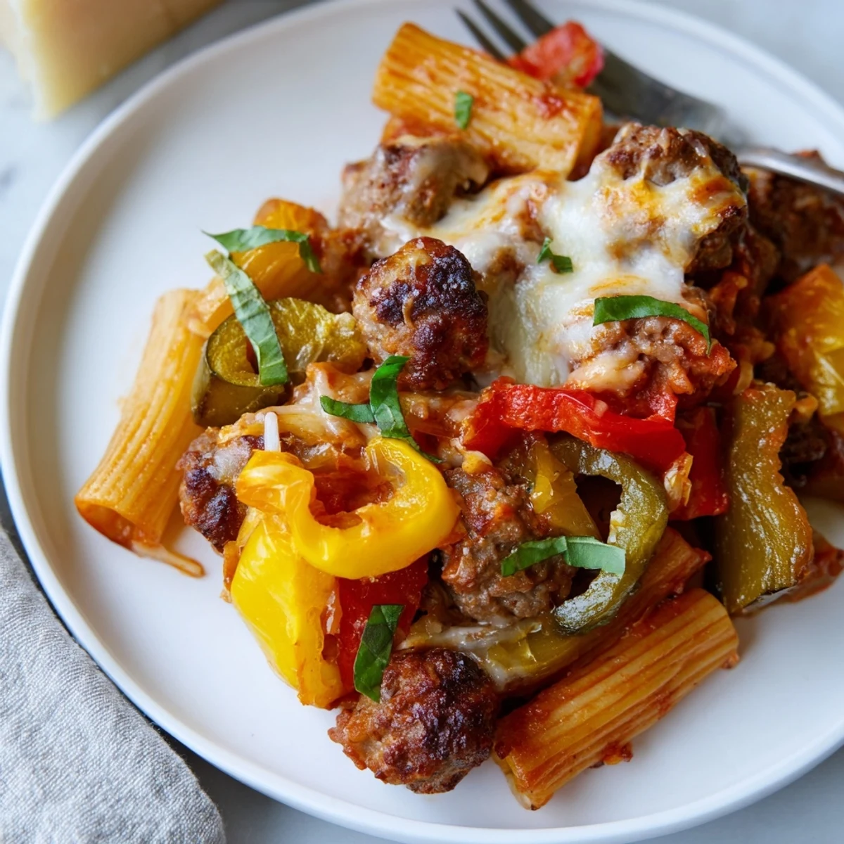 Baked Rigatoni Sausage Peppers
