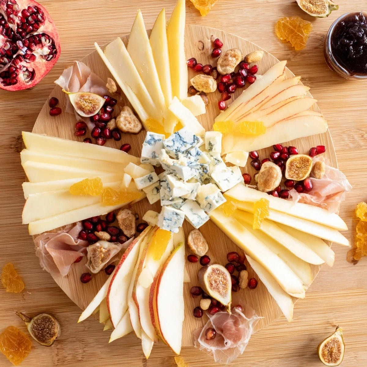 Vibrant Éclat d’Étoiles Planche de Noël, a festive Christmas charcuterie board with a delightful array of treats.