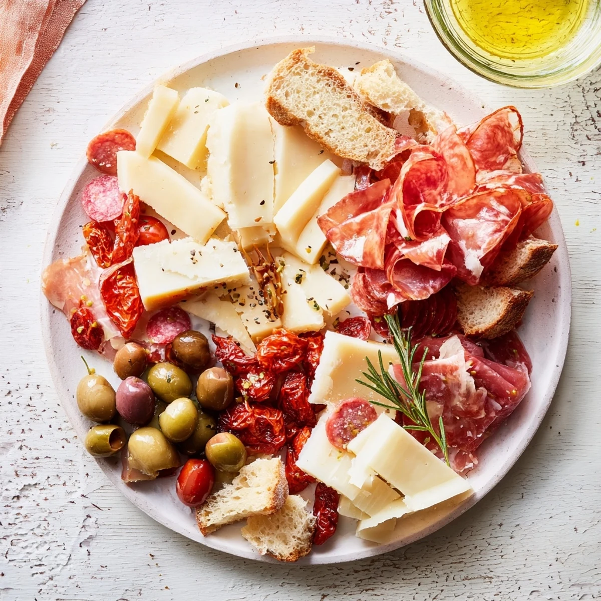 Delectable Rustic Italian Farmhouse Board featuring rich cheeses, cured meats, and crusty bread, perfect for a gathering.