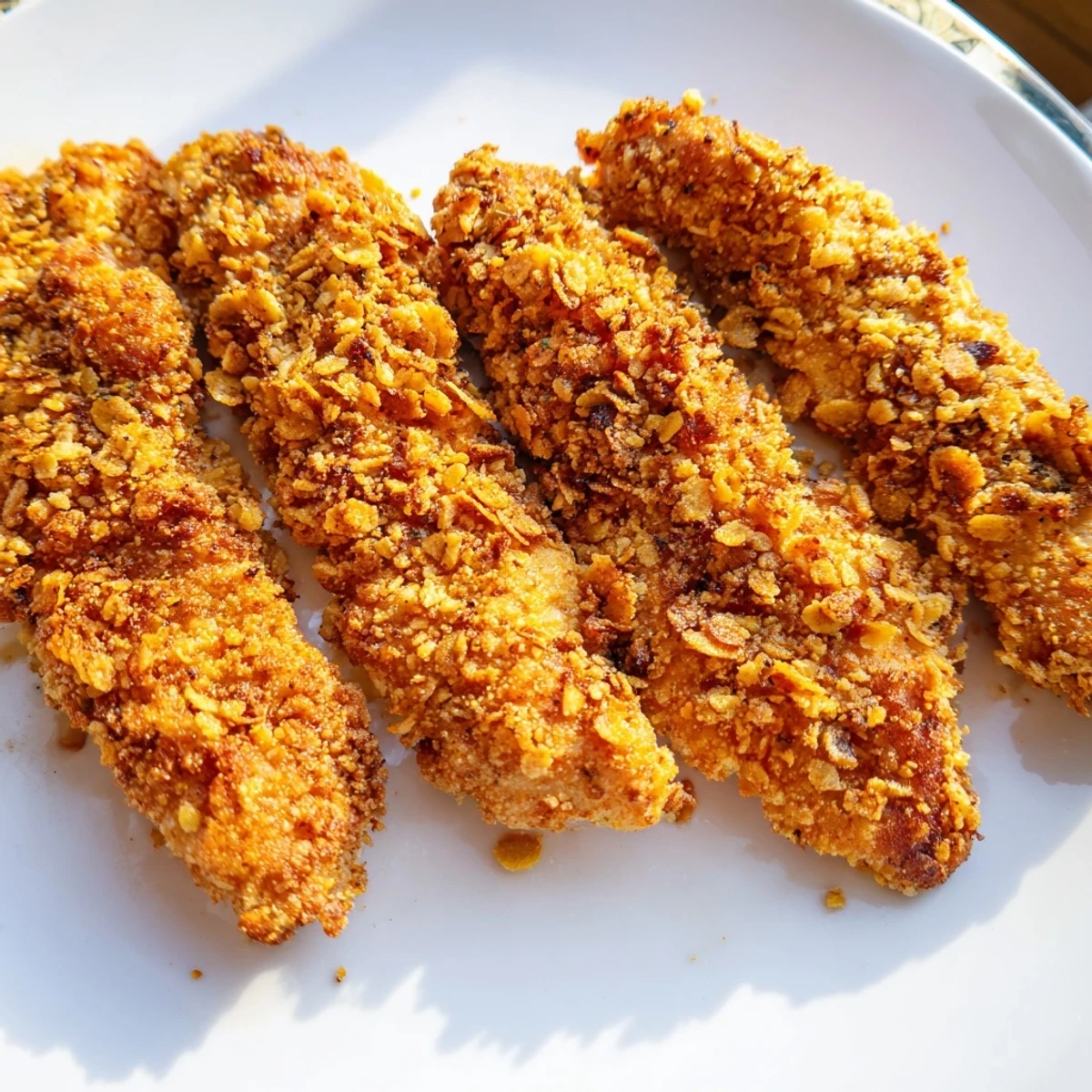 Golden, crispy Onion Chip Chicken Tenders, perfect for dipping, ready to satisfy any craving.