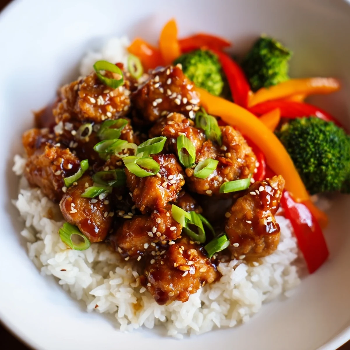 Enjoy a plated bowl of homemade teriyaki chicken rice, perfect for easy weeknight dinners.