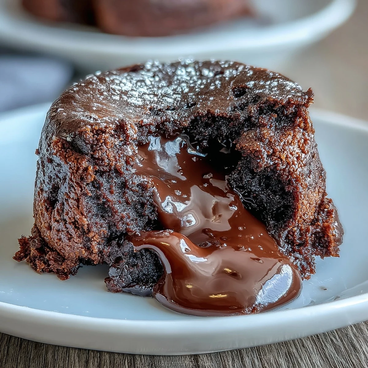 Gooey Chocolate Lava Cakes with Espresso are garnished with espresso beans and ready to serve on a marble surface.