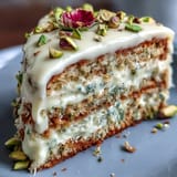 Bright, festive lemon pistachio cake featuring zesty layers, rich lemon-pistachio frosting, and a delightful crunch, ideal for spring gatherings.