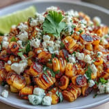 Creamy, zesty Mexican Street Corn Salad perfect as a side dish.