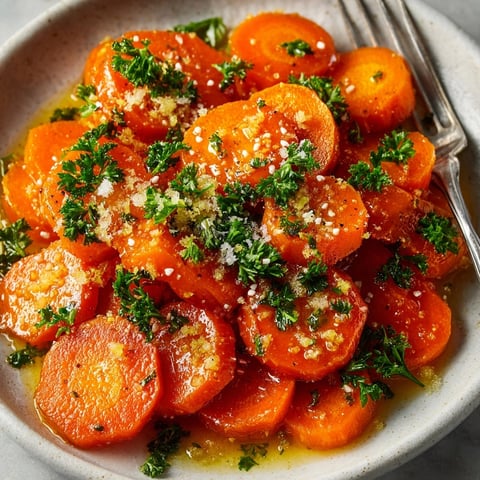 Honey ginger glazed carrots glistening with a beautifully sweet glaze offer a delicious bite to your dinner.