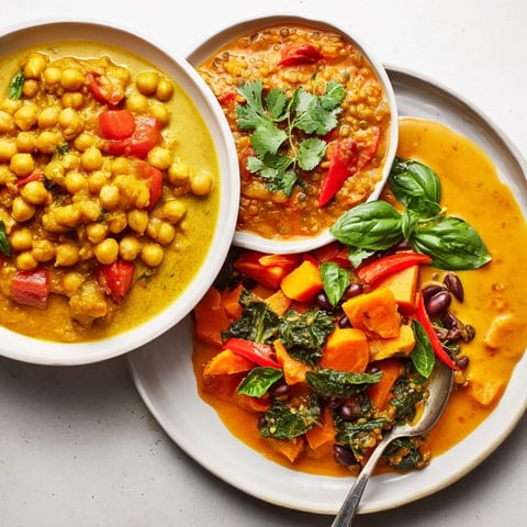 A colorful single-pan global curries feast, showcasing vibrant ingredients and flavors.