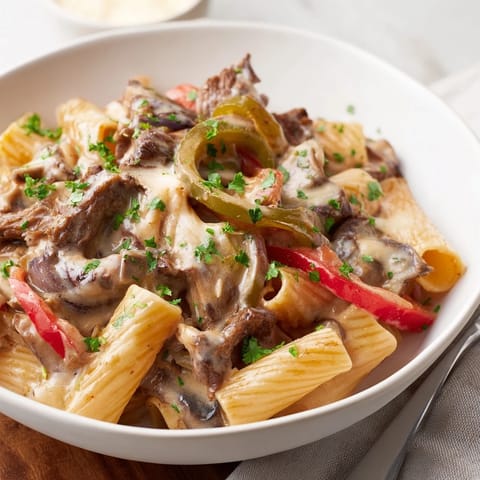 Philly Cheese Steak Pasta