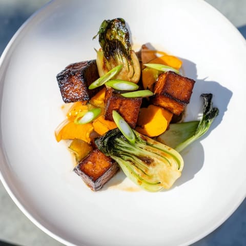 Miso-Glazed Tofu Winter Squash