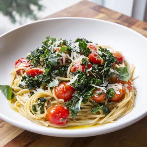 One-Pot Spaghetti Kale Tomatoes