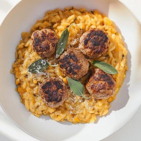 Sage Turkey Meatballs Pumpkin Orzo