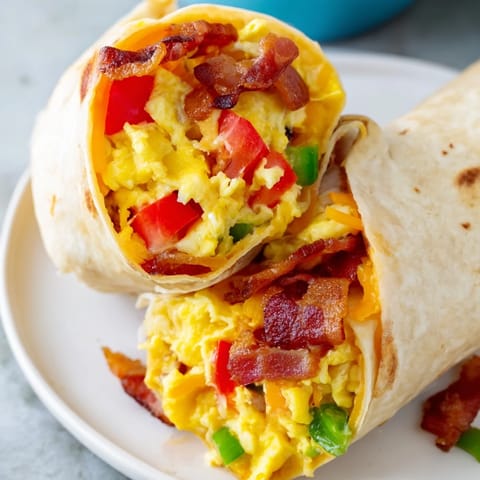 Easy Festive Breakfast Burrito Wraps
