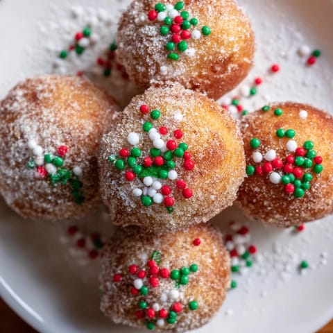 Air Fryer Christmas Donut Holes