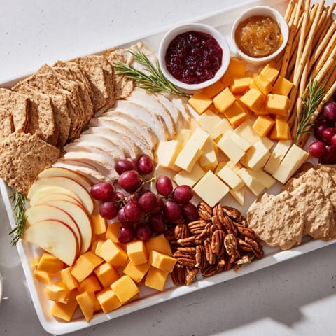 Turkey Cheese Cracker Board