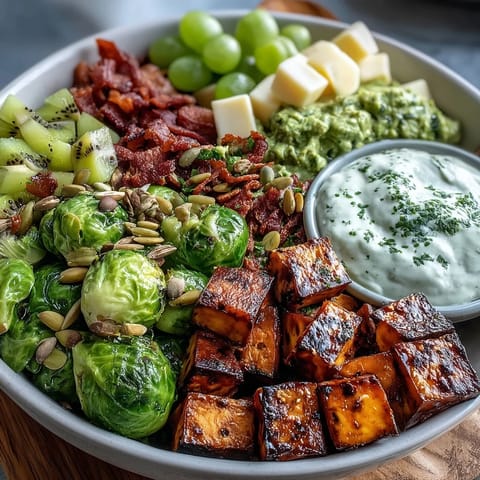 Vibrant St. Patrick's Day green food board with fresh fruits, veggies, cheeses, and snacks for festive celebrations.