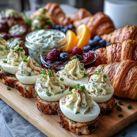 Easter Brunch Board Deviled Eggs