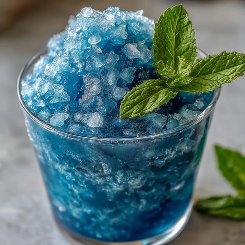 Blue Raspberry Lemonade Slushie in chilled glasses with lemon slices and fresh raspberries on the rim.