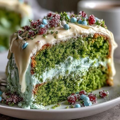 Mini matcha birthday cake with creamy vanilla frosting, perfect for brunch celebrations and smashing fun.