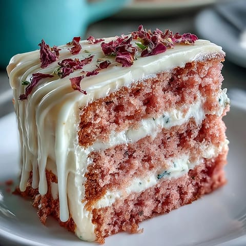 Bridal Shower Rosé Velvet Cake with Gold Drip, a stunning pink cake with cream cheese frosting and shimmering gold drip, perfect for celebrations.