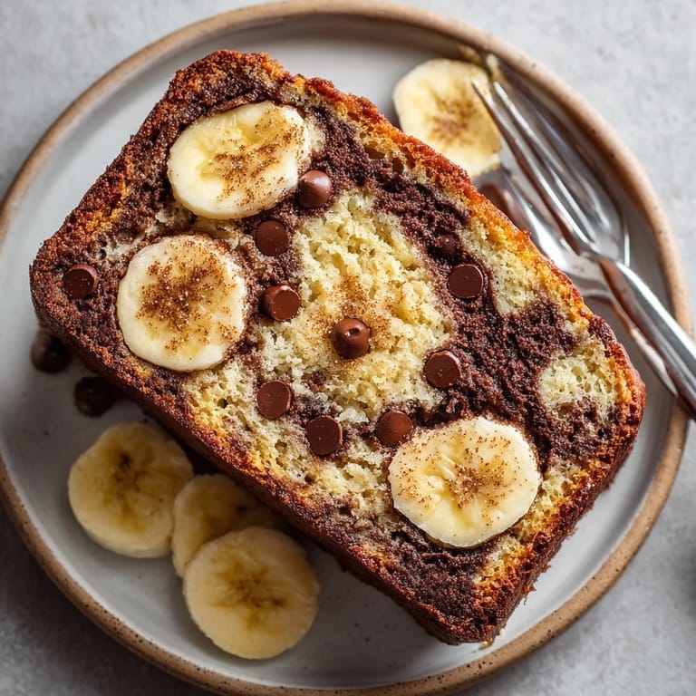 Homemade Cinnamon Cocoa Banana Bread recipe, perfect for a cozy brunch or dessert.