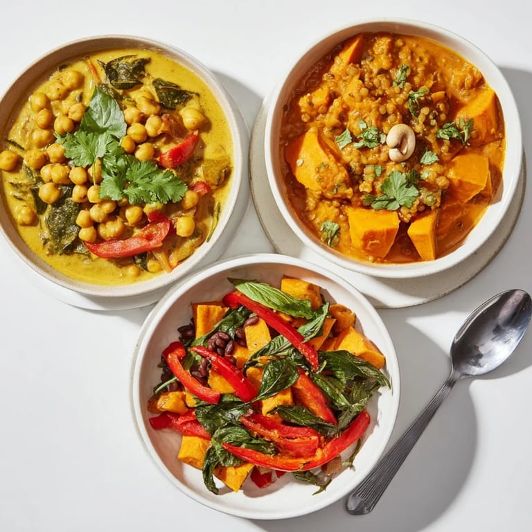 Delicious Indian chickpea curry simmered with spices, coconut milk, and fresh cilantro garnish.