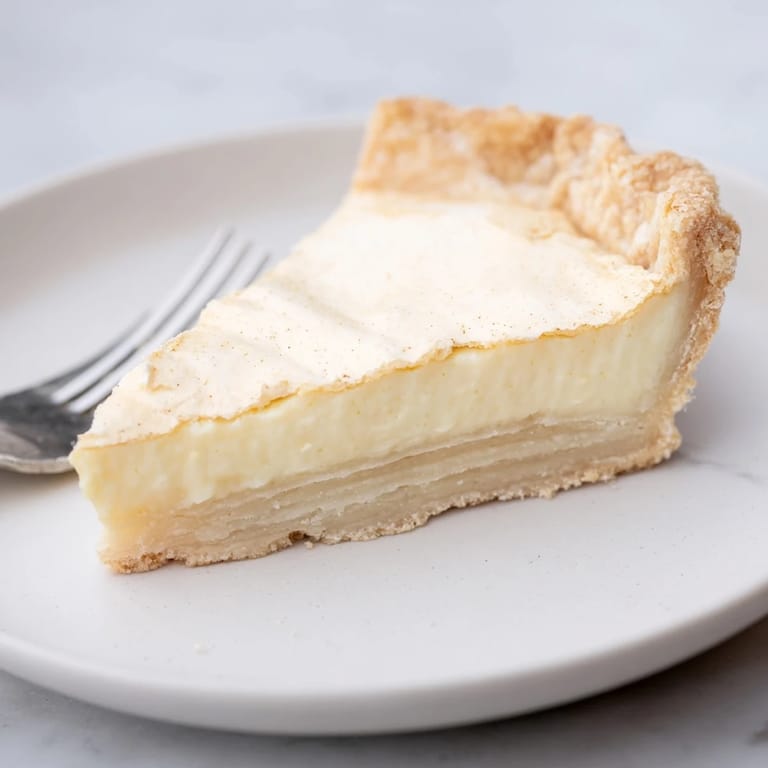 Delightful water pie topped with vanilla, ideal for serving at family gatherings.