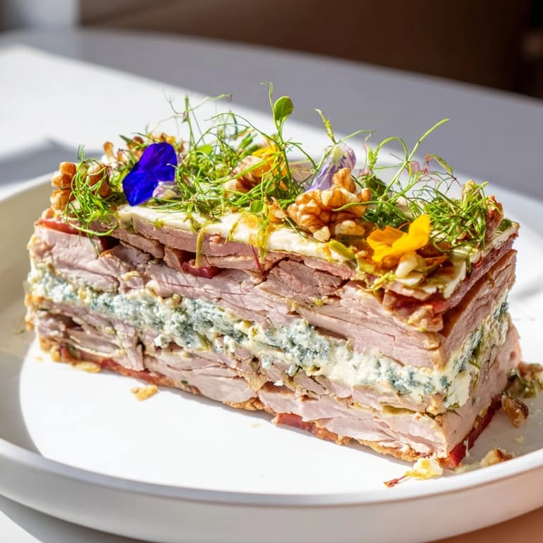 Imagine a close-up slice of the Grand Canyon Rim, filled with impressive meat layers.