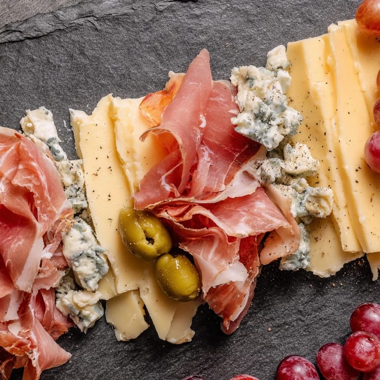 Beautifully presented The Industrial Slate appetizer, perfect for a modern, gourmet dining experience.