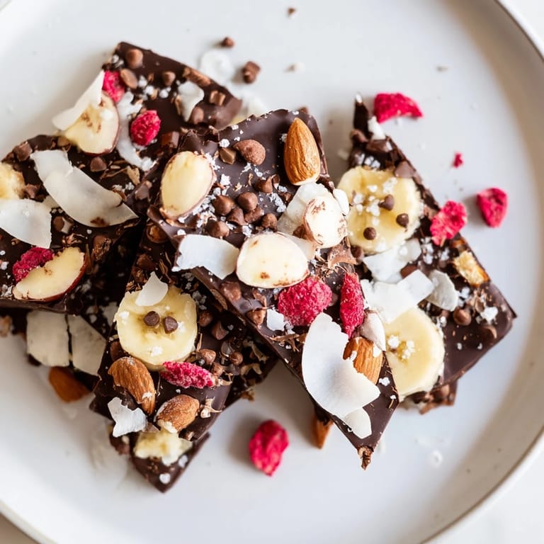 Homemade Chocolate Banana Bark, a refreshing no-bake dessert bursting with flavor and textures.