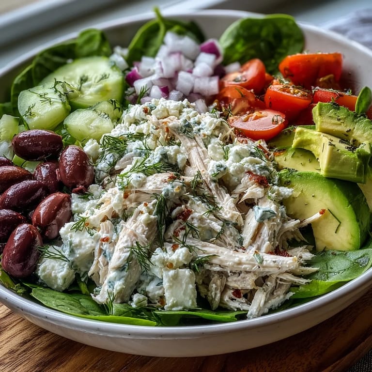Refreshing Mediterranean Tzatziki Chicken Salad served in crisp lettuce cups.