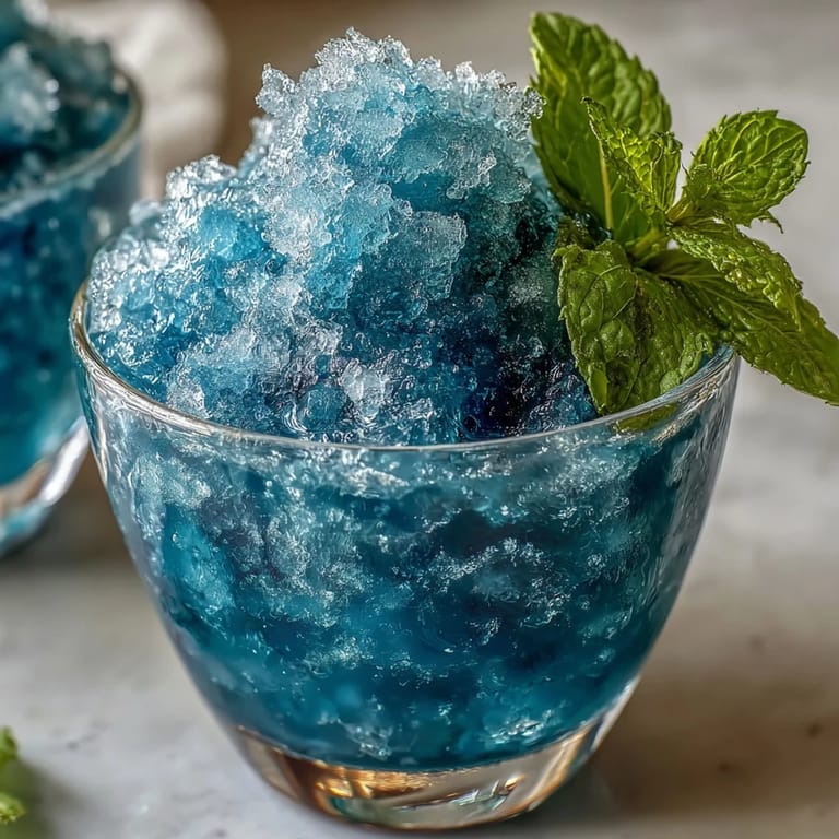 Vibrant blue slushie with tart lemon and sweet raspberry flavors, perfect for cooling off on a summer day.