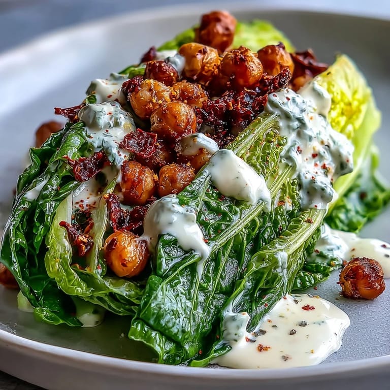 Tender romaine and tangy dressing in this delicious vegan Caesar salad.